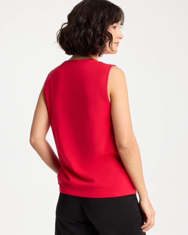 Cotton-Stretch Notch Neck Tank - image 3